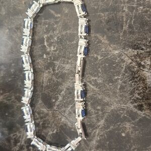 Elegant Silver and Blue Necklace